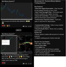 Binary Mix Arrow V4 - Win Rate 90%